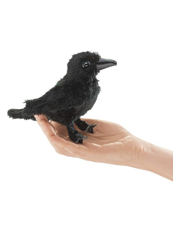 Folkmanis Mini Raven Finger Puppet, Multicolor (2698) - Image 1