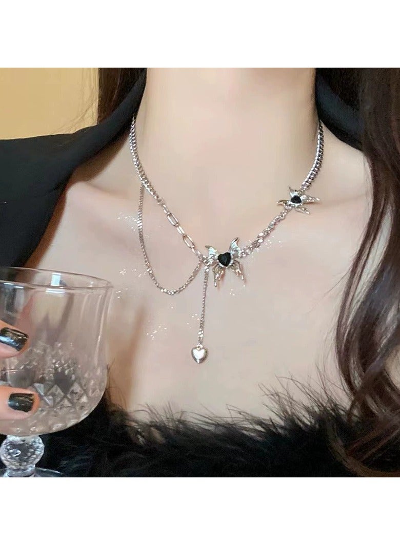 Goolsky Butterfly Tassel Necklace for Women – New Elegant Lightweight Luxury Design, Boutique Autumn Sweater Chain  - Image 1