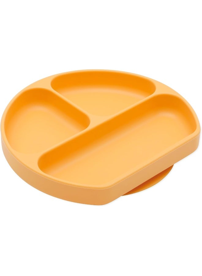 Bumkins Silicone Grip Dish, Suction Plate, Divided Plate, for Baby  Toddler, BPA Free, Microwave Dishwasher Safe - Tangerine