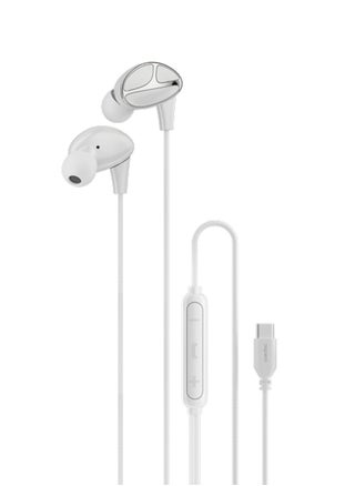White - Type-C Connection Wired Earphones