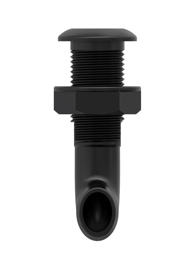 SEAFLO 1-1/8" 90° Angled Thru Hull Through-Hull Fitting with Built-in-Check Valve - Anti-Corrosion and Ultra-Durable for Marine, Boat, Yacht, RV, Truck - 4-Year Warranty! (1-1/8", Black, 1-Pack) - Image 3