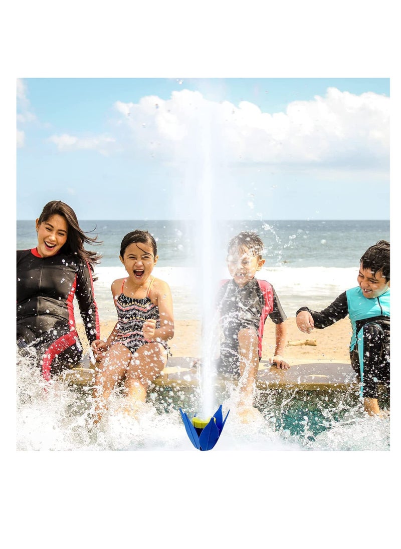 Excefore - Pool Fountain, Swimming Pool Flower Fountain, 360Degree Floating Spray Head, Water Fun Sprinkler Above Ground Pool, Waterfalls Chiller Return Aerator Flower Shape Wall-Mounted Pond Accessories - Image 1