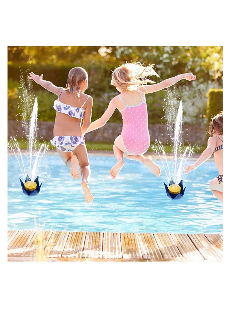 Excefore - Pool Fountain, Swimming Pool Flower Fountain, 360Degree Floating Spray Head, Water Fun Sprinkler Above Ground Pool, Waterfalls Chiller Return Aerator Flower Shape Wall-Mounted Pond Accessories - Image 1