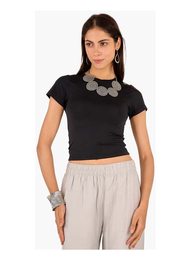 Clue Round Neck Crop Top  - Image 1