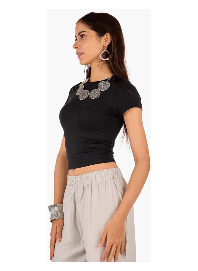 Clue Round Neck Crop Top  - Image 2