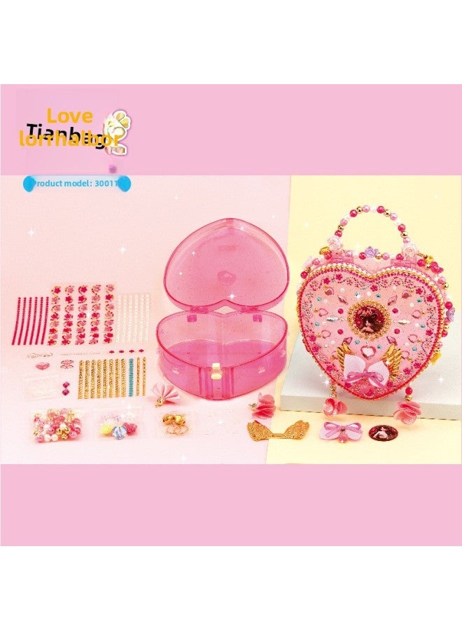 Ye Luoli Love Handbag Ice Princess Satchel Backpack Girls Creative Handmade Toys-Color:Luo Li Shine Bag - Image 3