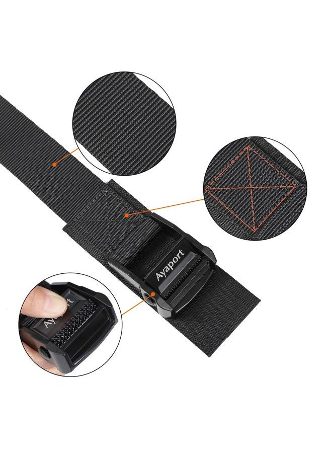 Ayaport Lashing Straps with Buckles Adjustable Cam Buckle Tie Down Cinch Strap for Packing Black 4 Pack - Image 2