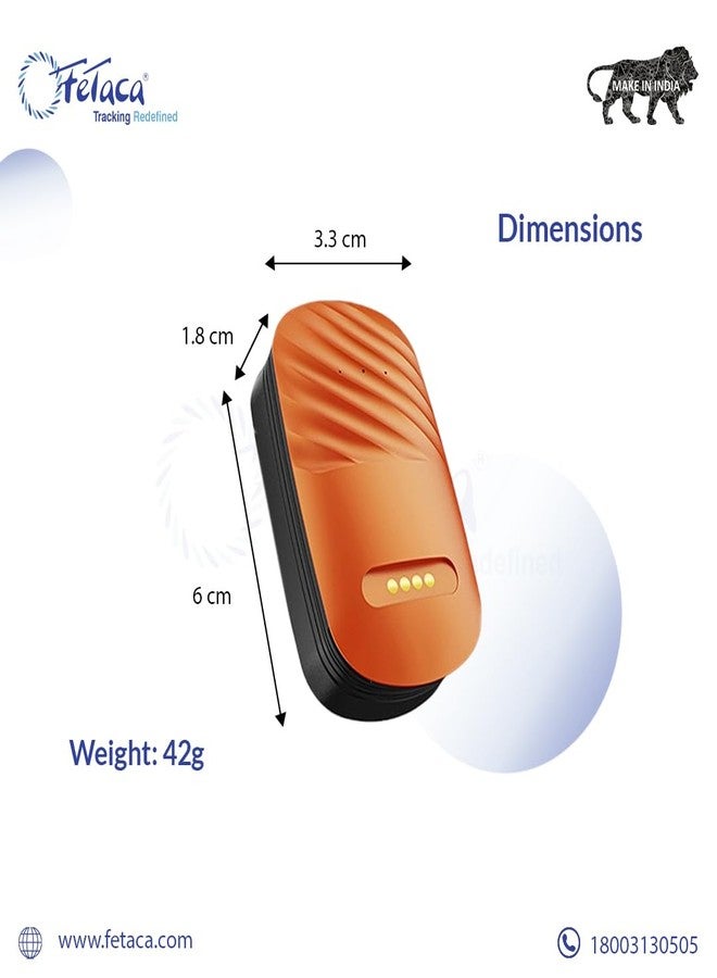 جهاز تتبع الحيوانات الأليفة الذكي FETACA بتقنية 4G مع نظام تحديد المواقع العالمي (GPS) واشتراك مجاني لمدة 12 شهرًا في شريحة بيانات 4G وتطبيق للكلاب والقطط البالغة والحيوانات الأخرى | تتبع فوري مع تحديد الموقع الجغرافي والتنبيهات | تصميم خفيف الوزن - Image 5