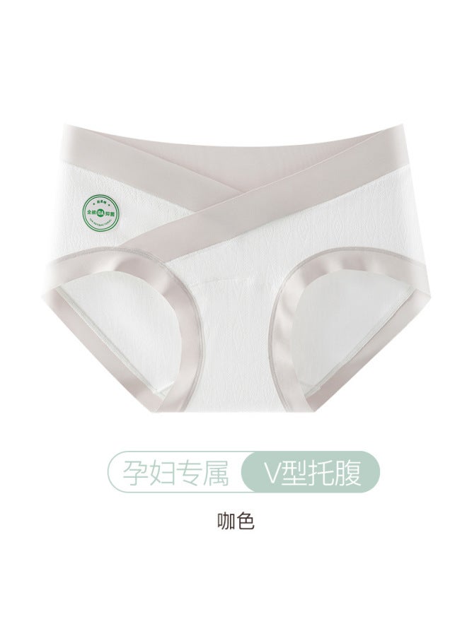 Class A Baby Cotton Pure Cotton Low-waist Maternity Underwear, Pure Cotton 10a Antibacterial Extended Crotch, Specially Designed For Early, Mid, And Late Pregnancy