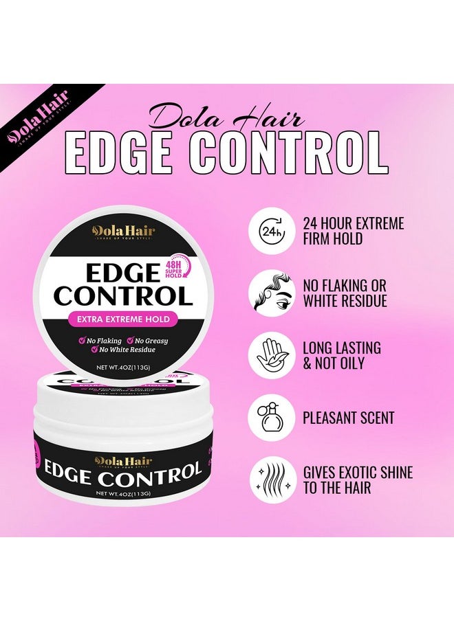 Dolahair - Edge Control For Black Hair 4C Extreme Strong Hold Nongreasy Edge Effect 48 Hour Edge Tamer For Baby Hair Extra Mega Hold True Edge Control Edge Effect Edge Control For Black Natural Hair - Image 1