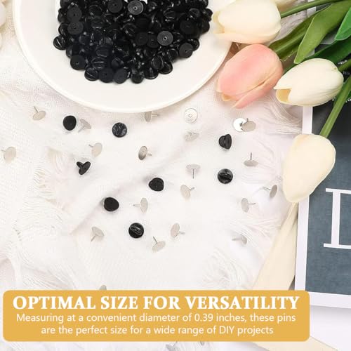 PALAY® 50 Pairs Rubber Blank Pin Backs Butterfly Clutch Backings Holder Tie Tacks, Replacement Lapel Enamel Pins Backings Clasps for Badge DIY Crafts Making (10mmx9mm) - Image 5