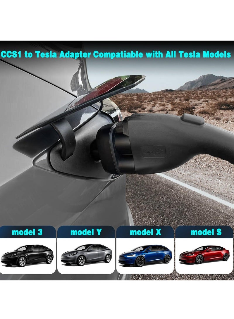 Captaintech CCS to Tesla Adapter - CCS1 Adapter Compatible with Tesla Model 3/Y/S/X, Max 250KW DC CCS Combo 1 Adapter for Tesla Owners Only with Portable Case, Compatible with All Level 3 with CCS Plug - Image 4