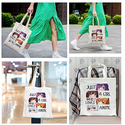 LANBAIHE Just A GL Who Loves Anime Tote Bag, Anime Merch Birthday Gifts, Reusable Tote Bag Gifts for Her (2LTBG06) - Image 5