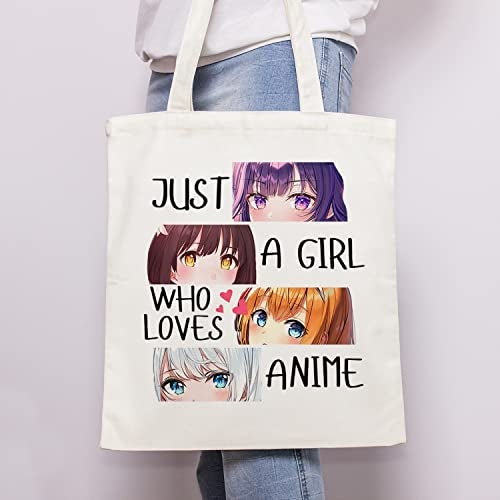 LANBAIHE Just A GL Who Loves Anime Tote Bag, Anime Merch Birthday Gifts, Reusable Tote Bag Gifts for Her (2LTBG06) - Image 4