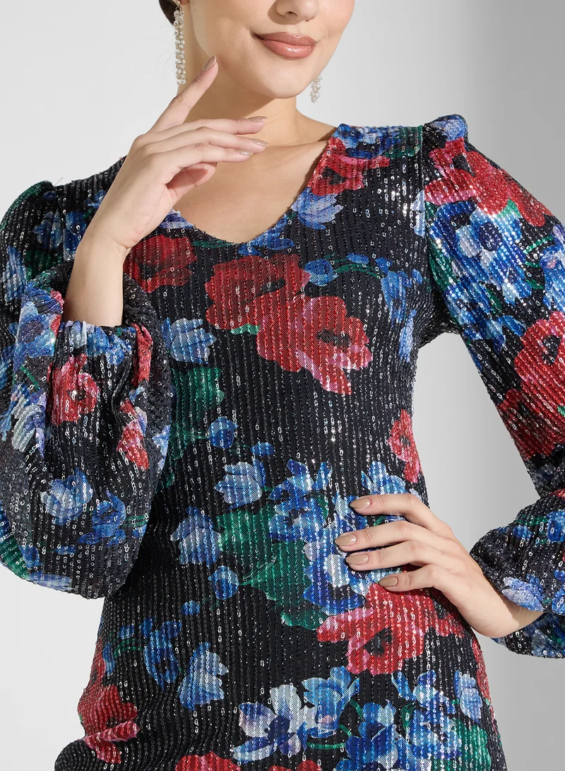 YAS Floral Print Dress