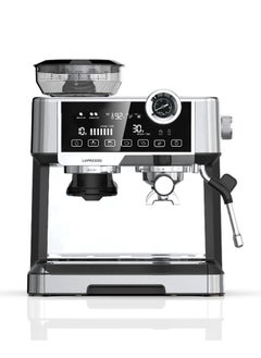 LePRESSO Espresso Coffee Machine Dual Boiler /Coffee Maker with Milk Frother Nozzle / Automatic Shutdown / Adjustable Grinder /Pressure Gauge / Large Tank Capacity /Cup Warmer - Silver  - Image 2