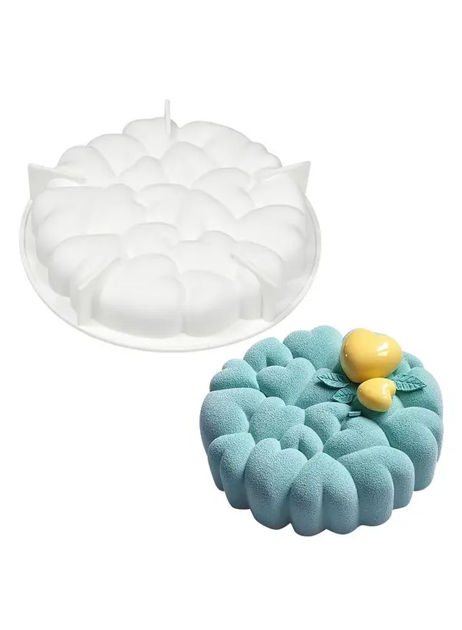 Romantic Heart Shaped Cake Mold Silicone Baking Tray Easy Demolding Kitchen Accessory for Christmas Halloween Festival - Image 3