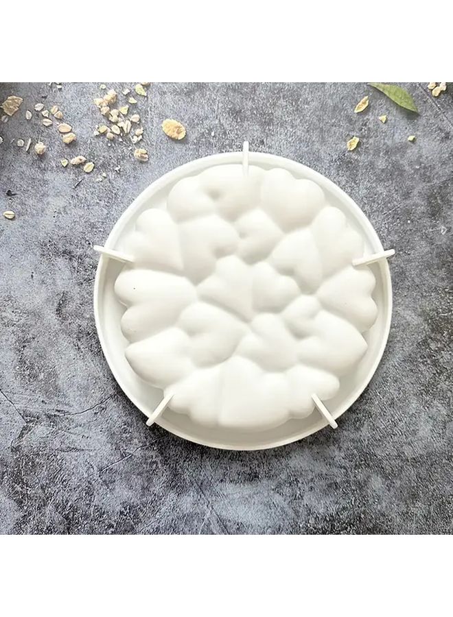 Romantic Heart Shaped Cake Mold Silicone Baking Tray Easy Demolding Kitchen Accessory for Christmas Halloween Festival - Image 5