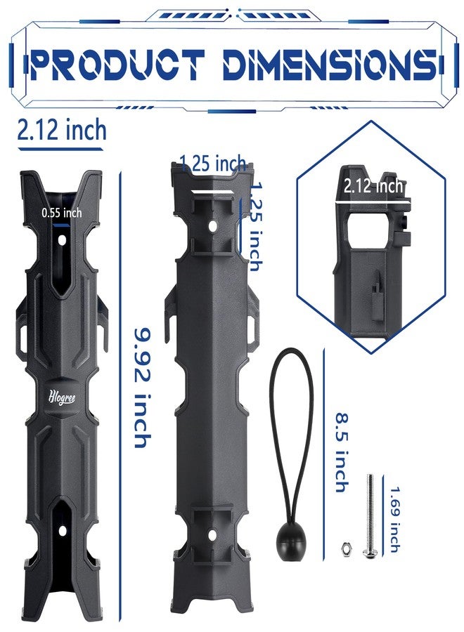 HLOGREE 𝐌𝐄𝐂𝐇𝐀-𝐗 4PCS Rod Holder for Boat,Wall Mounted Boat Rod Holders for Fishing,Fishing Tube Rod Holder for Boats,Garage,Cooler,Trailer,Pole Holders Side Mount for Storage with Scews & 8 Ball Bungees - Image 5