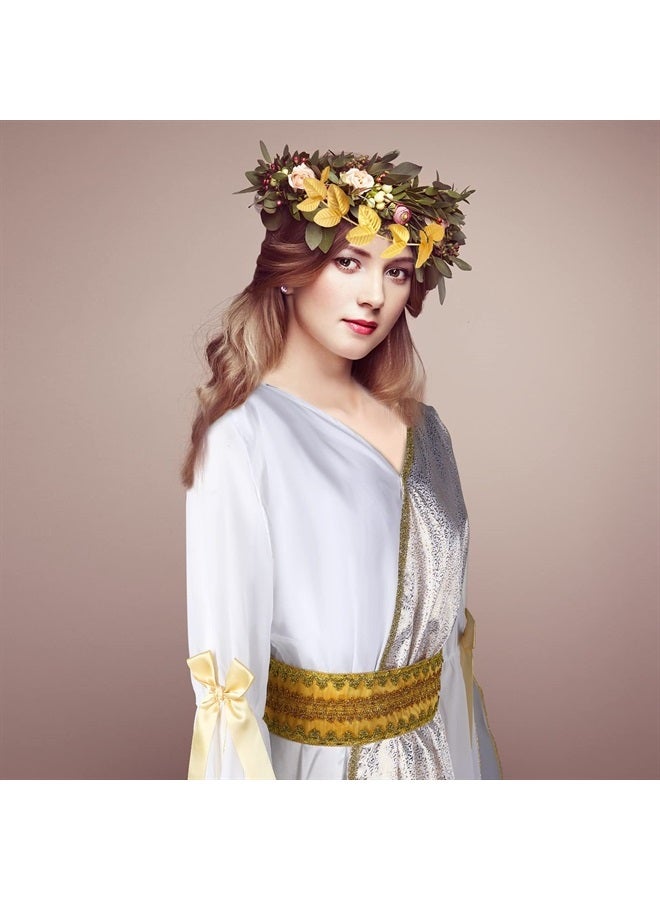 Geyoga 2 Pcs Women's Toga Costume, Include Greek Dress and Roman Crown Leaf Wreath (2X-Large) - Image 4
