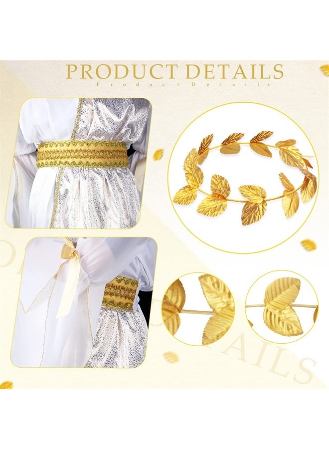 Geyoga 2 Pcs Women's Toga Costume, Include Greek Dress and Roman Crown Leaf Wreath (2X-Large) - Image 3