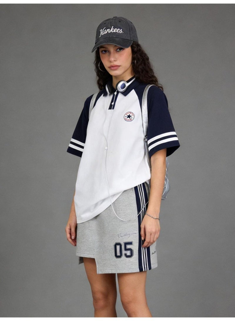 كونفرس CONVERSE الكلاسيكية | أكاديمية لون الرياح Polo قميص قصير الأكمام الذكور والنساء نفس النوع التنفس البارد الأدوات - Image 5
