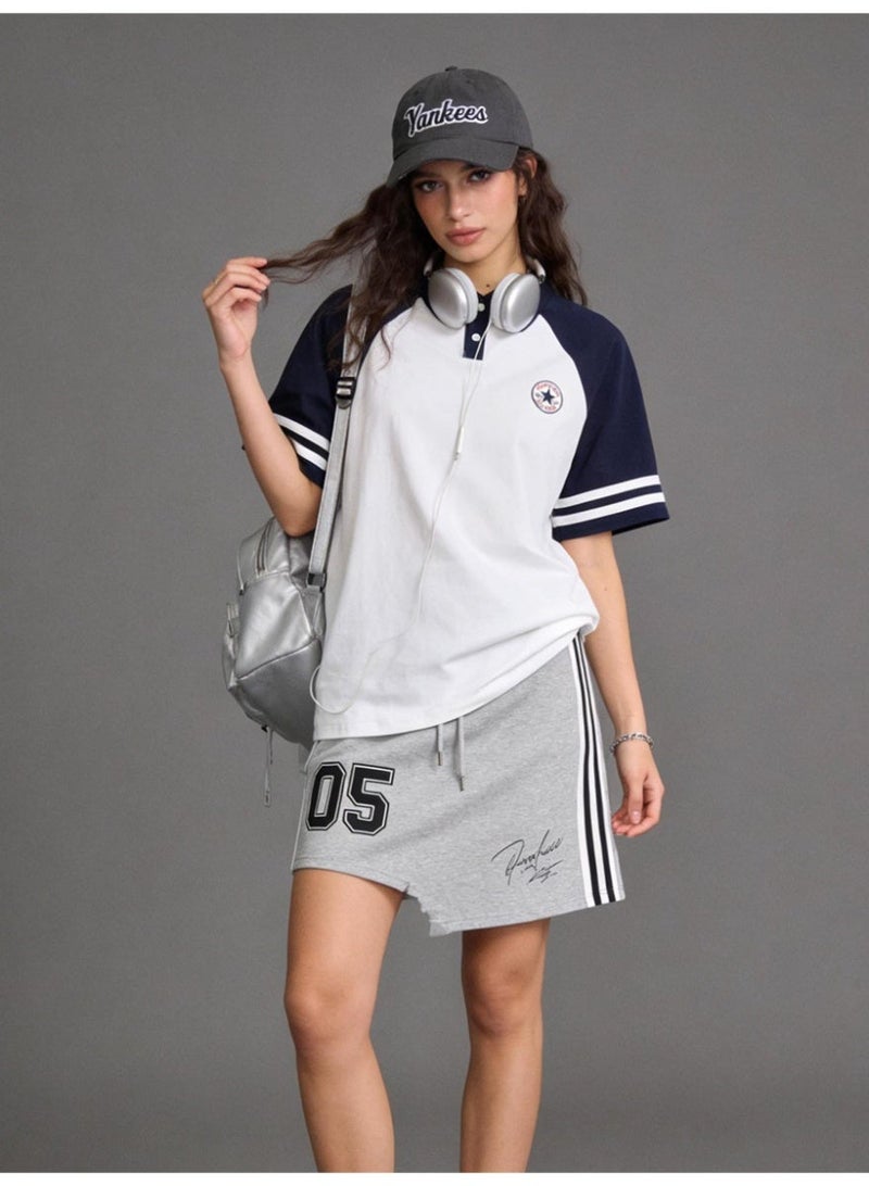 كونفرس CONVERSE الكلاسيكية | أكاديمية لون الرياح Polo قميص قصير الأكمام الذكور والنساء نفس النوع التنفس البارد الأدوات - Image 2