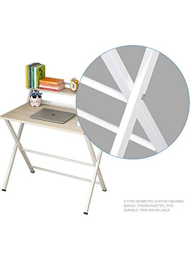 Generic - In House Folding Computer Desk, Multi Purpose Foldable Study Desk Workstation Game Table Home Office Simple Laptop Writing No Assembly Required - Image 1
