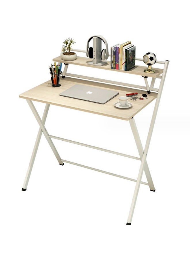 Generic - In House Folding Computer Desk, Multi Purpose Foldable Study Desk Workstation Game Table Home Office Simple Laptop Writing No Assembly Required - Image 1