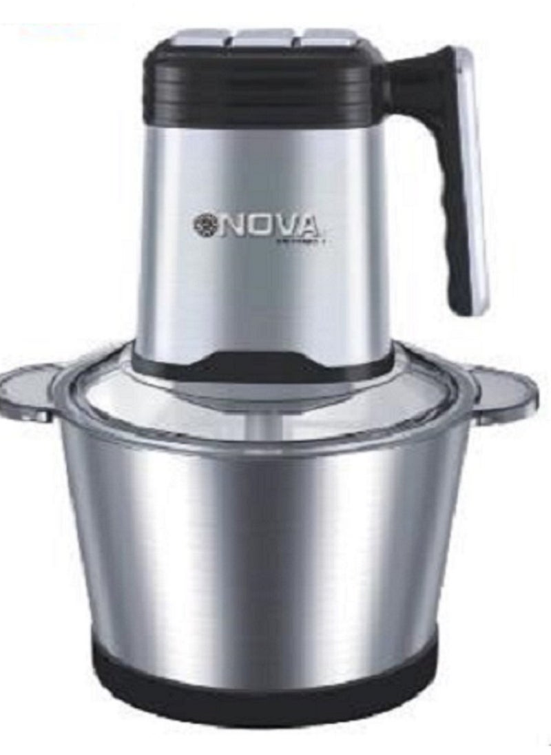 NOVA - 2 in 1 Electric Meat Grinder & Food Processor Chopper | 3L Stainless Steel & Glass Cup | 400W Kitchen Appliance for Efficient Cooking" - Image 1
