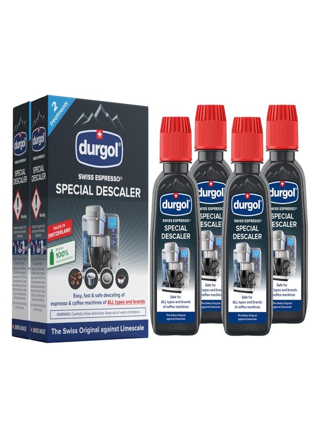 Durgol Swiss Decalcifier for All Brands of Espresso, 4-Pack, Blue - Image 1