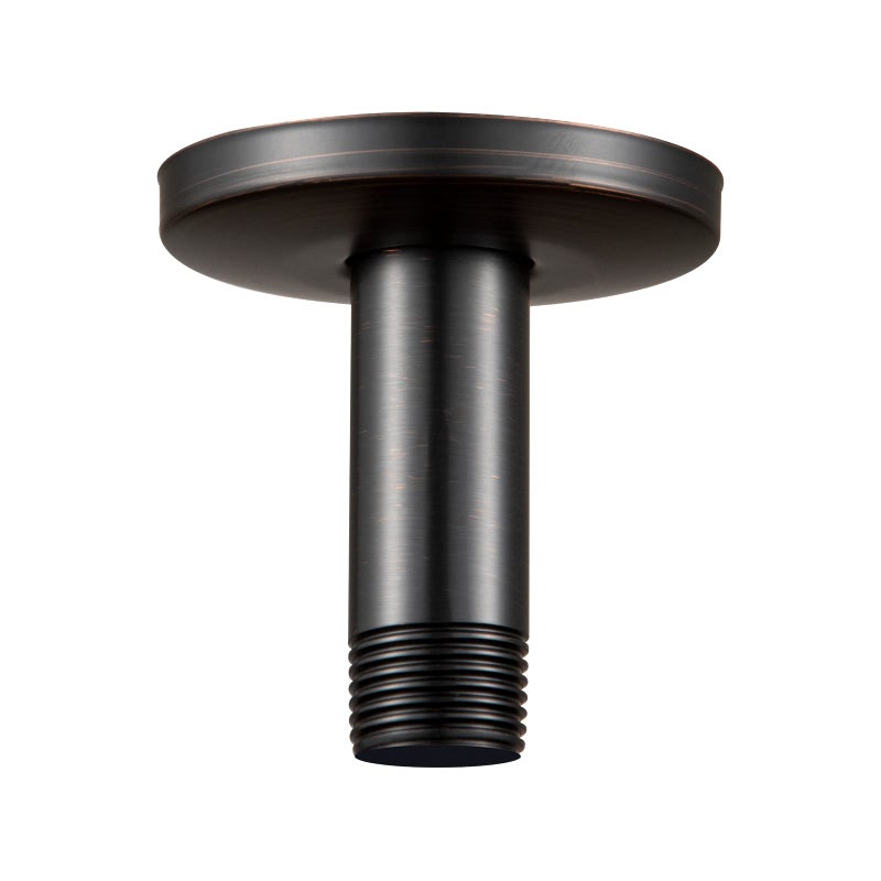 OFFO Shower Arm with Flange 3 in Oil Rubbed Bronze Ceiling Mount Replacement Rain Shower Head Straight Arm CeilingMounted For Fixed Shower Head High Pressure Rain