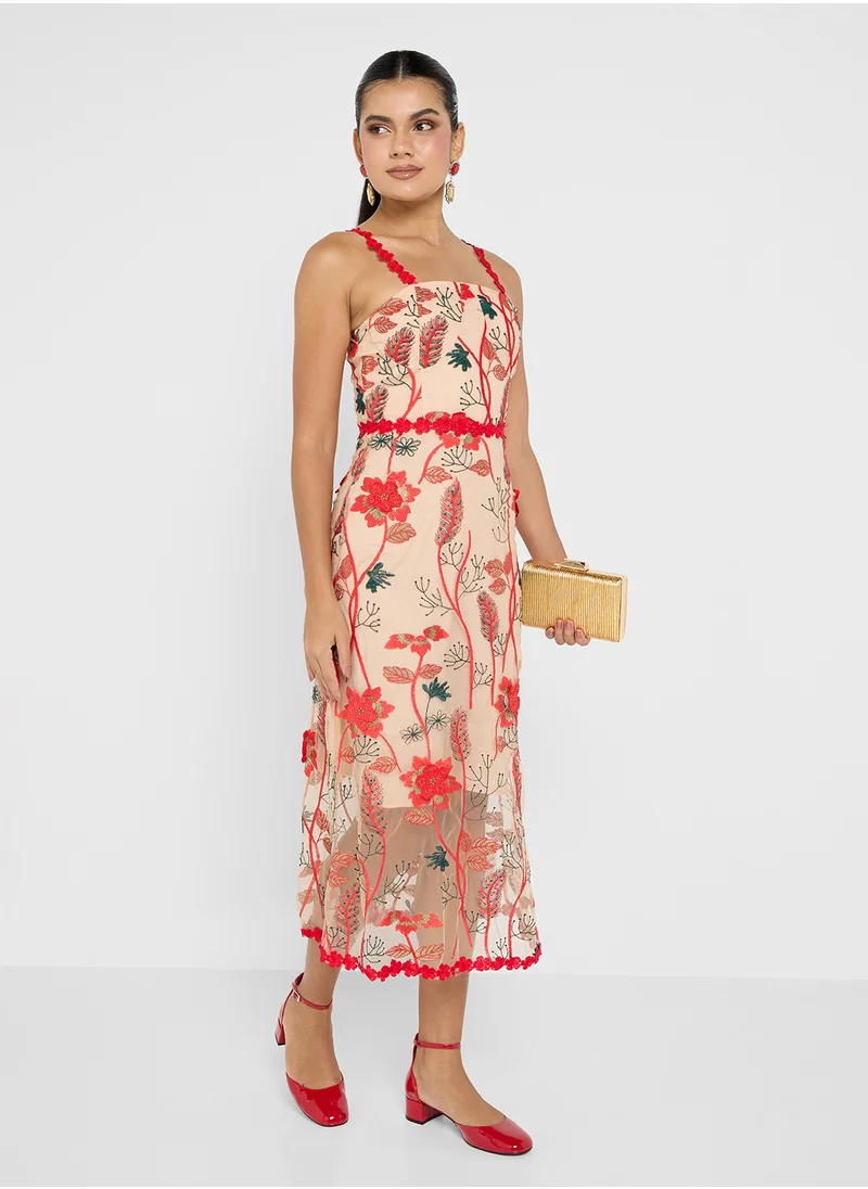 Ella Limited Edition Floral Embridered Dress