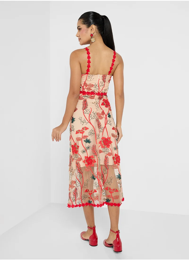 Ella Limited Edition Floral Embridered Dress