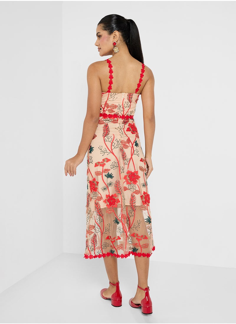Ella Limited Edition - Floral Embridered Dress - Image 1