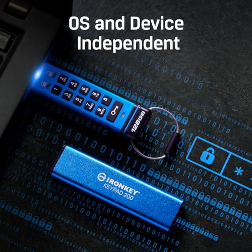 Kingston Ironkey Keypad 200 USB-C 16GB Encrypted Flash Drive | OS Independent | FIPS 140-3 Level 3 | XTS-AES 256-bit | BadUSB and Brute Force Protection | Multi-Pin Option | IKKP200C/16GB - Image 4
