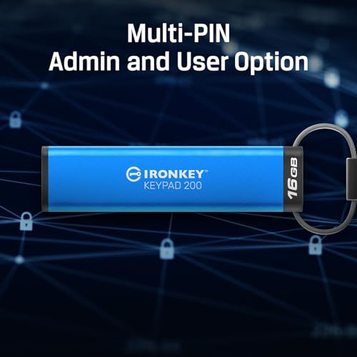 Kingston Ironkey Keypad 200 USB-C 16GB Encrypted Flash Drive | OS Independent | FIPS 140-3 Level 3 | XTS-AES 256-bit | BadUSB and Brute Force Protection | Multi-Pin Option | IKKP200C/16GB - Image 5