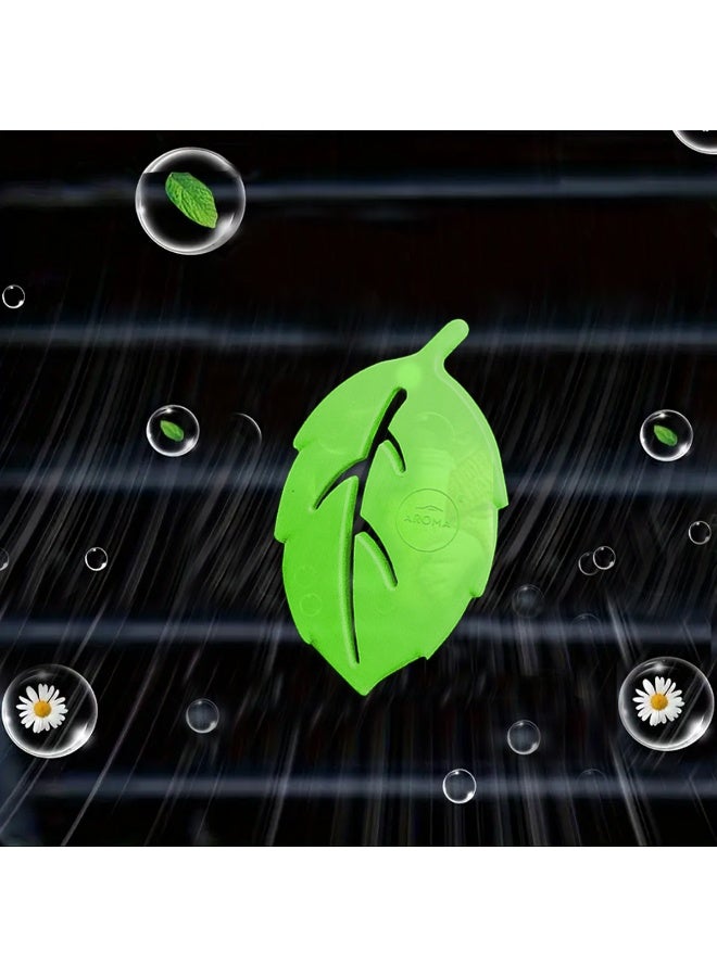 أروما معطر جو أروما كار ميني ليف ثلاثي الأبعاد برائحة الليمون، طبيعي يدوم طويلاً حتى 50 يومًا، مع مشبك تثبيت في فتحة تهوية السيارة مقاوم للانسكاب، تصميم أنيق لتحسين التركيز والمزاج، 4.5 غرام (عبوة من قطعتين) - Image 3