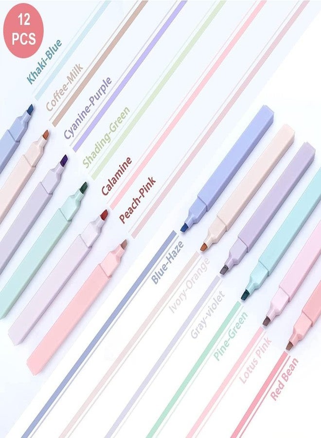 BuyLift 12-Pack Pastel Highlighter Marker Pens – Aesthetic Quick-Dry Bible Highlighters with Chisel Tip & Fine Grip, Cute Minimal Design for Journaling, Notes, Office & School (Multicolour) - Image 2