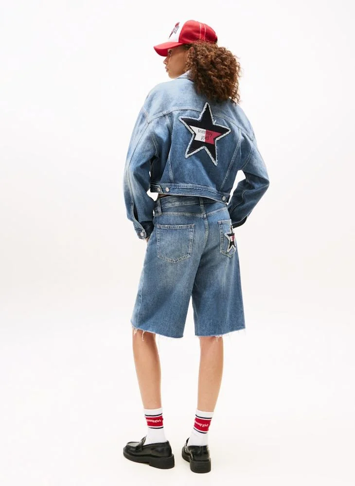 تومي جينز Oversized Cropped Trucker Jacket