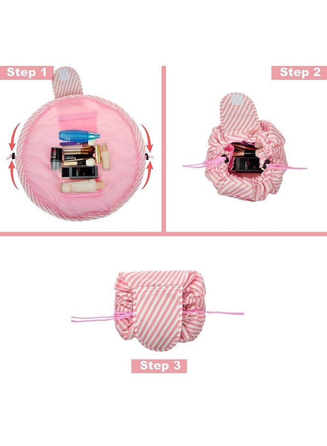 Cluemart? Waterproof Cosmetic Bags Makeup Bag Travel Barrel Cases Kit Organizer Bathroom Storage Carry Case Toiletry Bags Multifunctional Bucket Toiletry Bag Polyester - Image 4