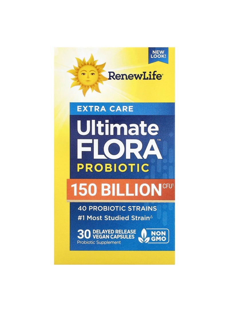 Extra Care, Ultimate Flora™ Probiotic, 30 Delayed Release Vegan Capsules