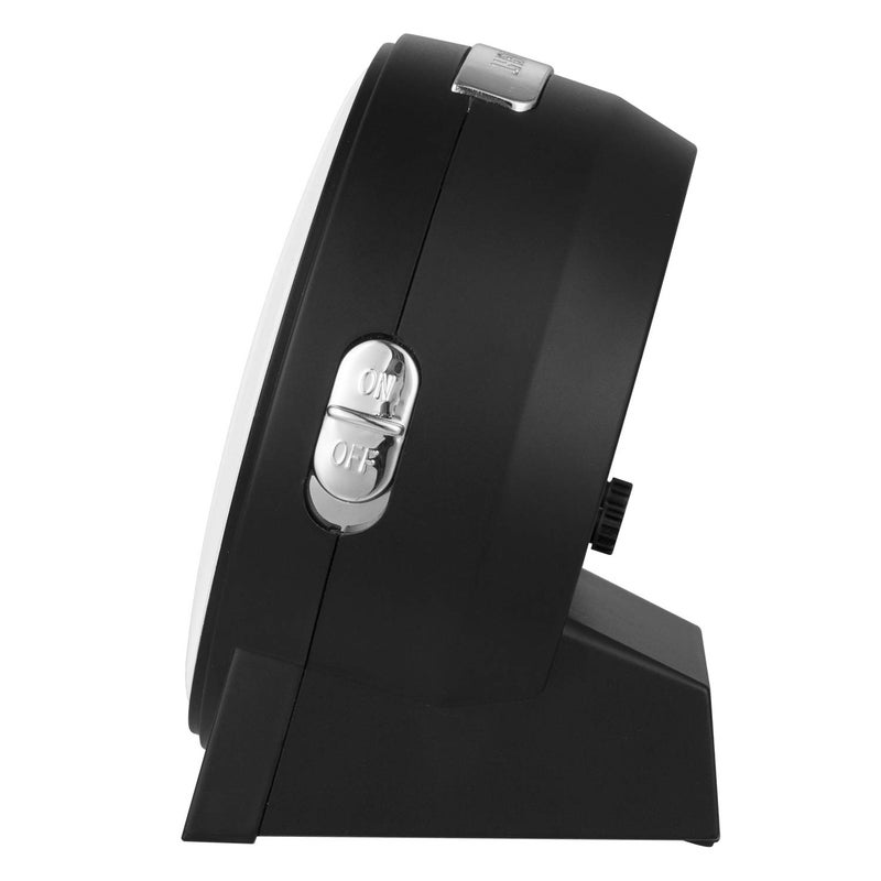 Tinload 4.3" No Ticking Analog Alarm Clock,Silent Readable for Seniors,Easy to Set,Gradual Rise Alarm,Big Numbers,On/Off Switch on Side,Gentle Wake,Snooze,Lighted on Demand,Battery Operated,Black - Image 3