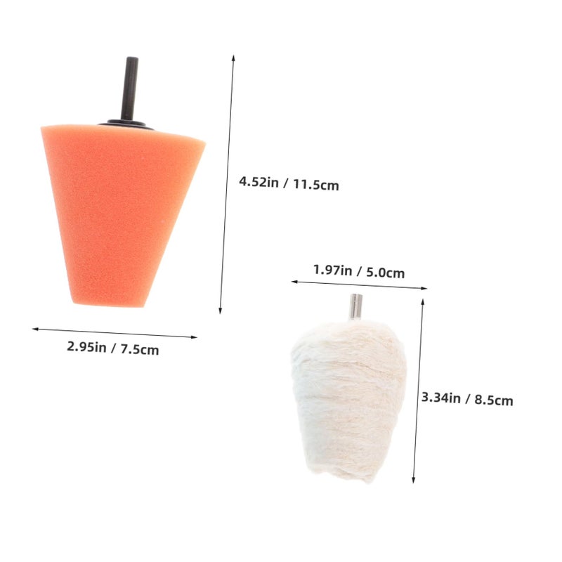 ABOOFAN 4Pcs Cone Sponge Buffing Pads For Car Wheel Polishing Drill Detail Kit - Image 3