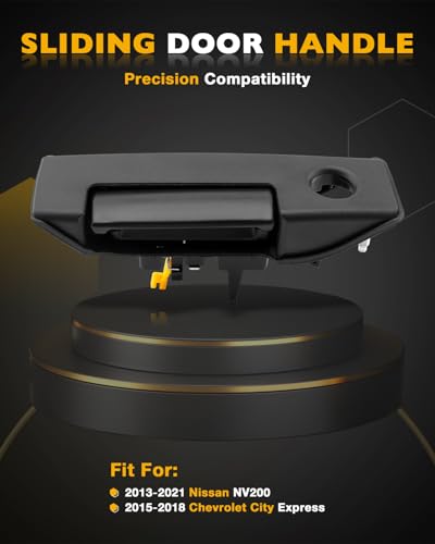 Gledewen Driver Sliding Door Handle Compatible with 20132021 Nissan NV200 20152018 Chevy City Express Exterior Rear Left Side w Keyhole Replace 826073LM0B 157619 Sliding Outer Door Hanlde Part - Image 3