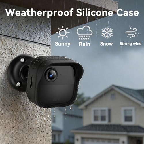 CXVKML Silicone Case Cover for Blink Outdoor 4/2K+, Weatherproof Silicone Cover Skin Provides Full Camera Protection, for All-New Blink Outdoor 4 Home Security Camera (Black) - Image 5