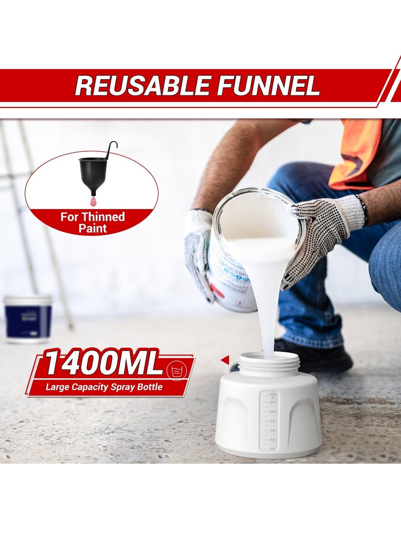 Paint Sprayer, 850W HVLP Spray Gun 18Mode with Cleaning & Blowing Joints, 5 Nozzles and 3 Patterns, Easy to Clean, for Furniture, Cabinets, Fence, Walls, Door, Garden Chairs, Home Interior & Exterior - Image 3