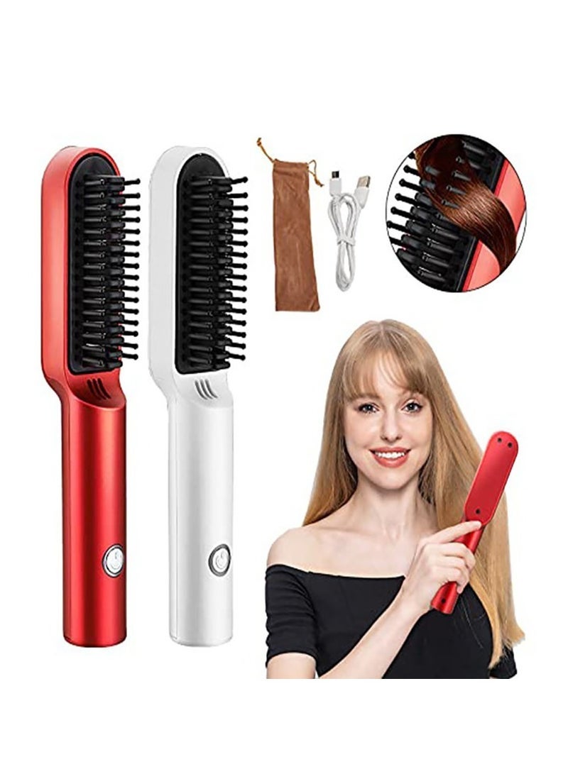 Captaintech Ionic Hair Straightener Brush for Home Salon | Hair Straightening Brush Straightening Brush Fast Straightening Brush | Anti-Scald with Universal Dual Voltage | Rotatable Power Cord - Image 5