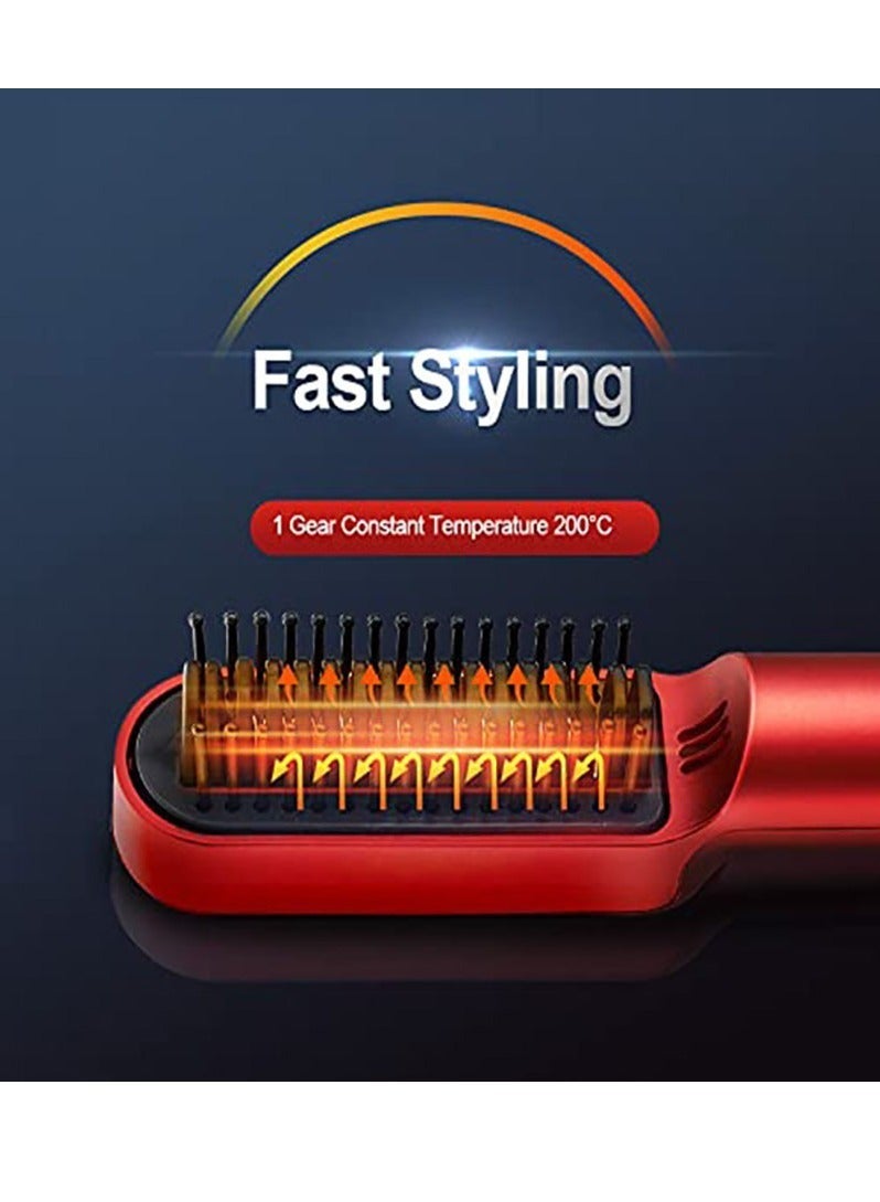 Captaintech Ionic Hair Straightener Brush for Home Salon | Hair Straightening Brush Straightening Brush Fast Straightening Brush | Anti-Scald with Universal Dual Voltage | Rotatable Power Cord - Image 4