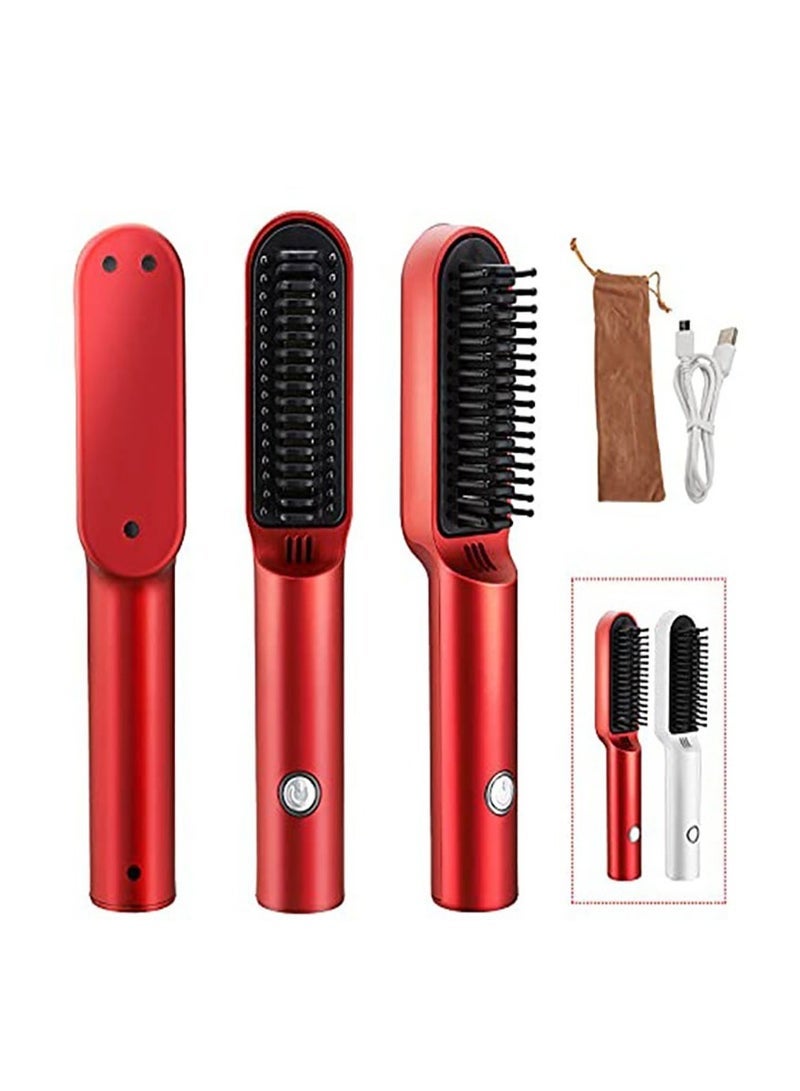 Captaintech Ionic Hair Straightener Brush for Home Salon | Hair Straightening Brush Straightening Brush Fast Straightening Brush | Anti-Scald with Universal Dual Voltage | Rotatable Power Cord - Image 1